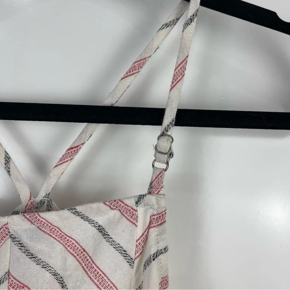 Nasty Gal Striped Halter Ruffle High Low Midi Dress Size 4 - Picture 7 of 8